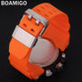 BOAMIGO brand men sports watches dual display analog digital LED Electronic quartz watches 50M waterproof swimming watch F5100