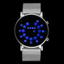Hot Sale Fashion Binary Watch Men Digital Watch Stainless Steel Unique LED Watches Men's Watch Clock saat relojes reloj hombre