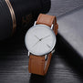 TOMI Fashion Casual Men 's Bussines Retro Design Leather Round Band Watch Watch Men Erkek Kol Saati Relogio Masculino