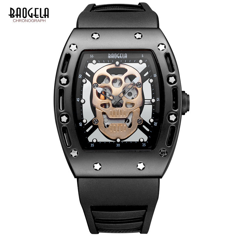 BAOGELA Luxury Brand New Design Pirate Skull Style Mens Quartz Watch Fashion Casual Military Sport Watches men Relogio Masculino