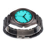 BOBO BIRD WI21 Ebony Wooden Mens Watch Top Brand Blue Simple Wooden Band Classic Quartz Wristwatch As Gift Accept OEM Relogio