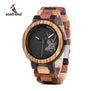 BOBO BIRD WP14-2 Wooden Watch for Men Women Colorful Wood Band Elk Deer Head Quartz Watches Luxury Unisex Gift
