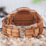BOBO BIRD WM30 Mens Watches Zebra Wooden Watch Full Wood Band Quartz Watch For Men as Gift Accept OEM Customize Relogio