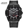 JEDIR Men Watches fashion New Luxury Brand Pirate Hollow Leather Clock Male Casual Sport Watch Men Luminous Wrist Quartz Watch