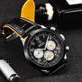 BENYAR Brand Sport Waterproof Chronograph Men Watch Top Brand Luxury Male Leather Quartz Military Wrist Watch Men Clock saat