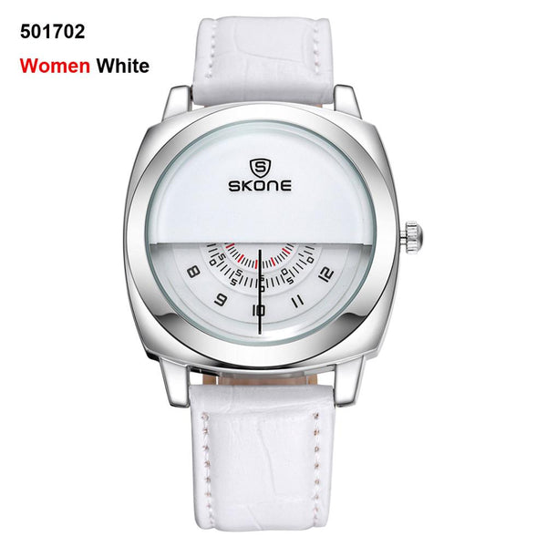 2016 Hot!Casual SKONE Genuine Men & Women Brand Wristwatches Special design Military Leather Sports Watch Relogio Masculino
