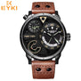 EYKI Men army sport luminous Quartz Wristwatch Luxury Male Clock Black Watchband Man waterproof Watch relogio masculino hot sale