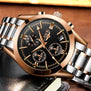 Relogio Masculion LIGE Men Top Luxury Brand Military Sport Watch Men's Quartz Clock Male Full Steel Casual Business gold watch