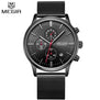 2018 Megir Golden Men Watch Luxury Fashion Business Quartz Watches Calendar Chronograph Analog Wristwatch Clock Man 2011