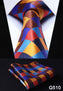 Check 3.4" Silk Fashion Mens Extra Long Tie Necktie Handkerchief Set #Q5 Pocket Square Classic Party Wedding