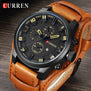 Curren Top Brand Luxury Leather Men Watch Army Military Quartz Mens Watches Casual Sport Clock Watch Relogio Masculino Dropship
