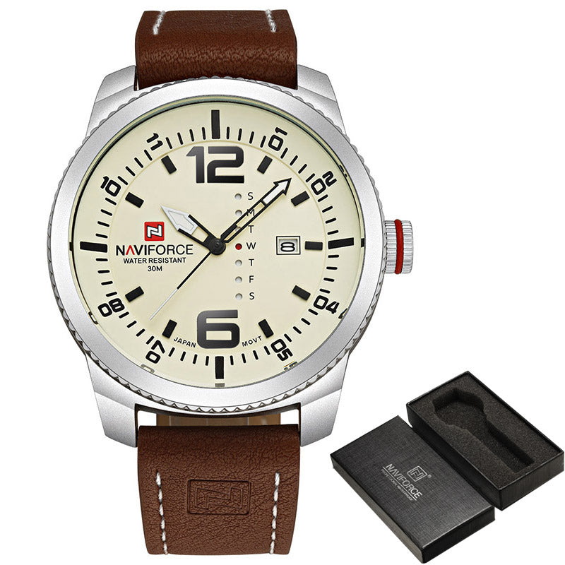 2017 Top Luxury Brand NAVIFORCE Men Military Sports Watches Men's Quartz Date Clock Man Leather Wrist Watch Relogio Masculino