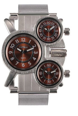 Brand OULM Military watches Multi-Function 3-Movt Quartz Steel WristWatch with Big Dial for Male clock Relogio Masculino