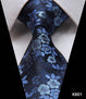 TF2005B8 Blue Floral Paisley 3.4" 100% Silk Jacquard Woven Classic Man's Tie Necktie