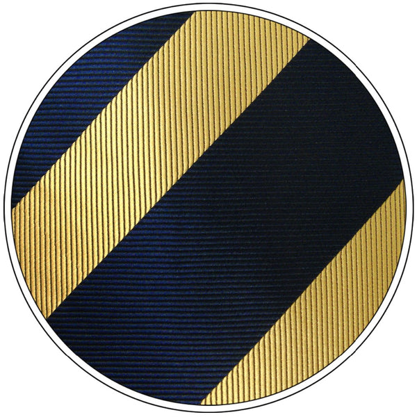 Extra Long Size Matching Hanky Stripes Blue Yellow Men's Neckties Set 100% Silk for male Neckties Extra Long Size 63"