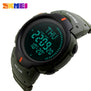 SKMEI Brand Men Sports Watches 5ATM Water Proof Digital Outdoor Military Watch EL Backlight Compass Countdown Wristwatches