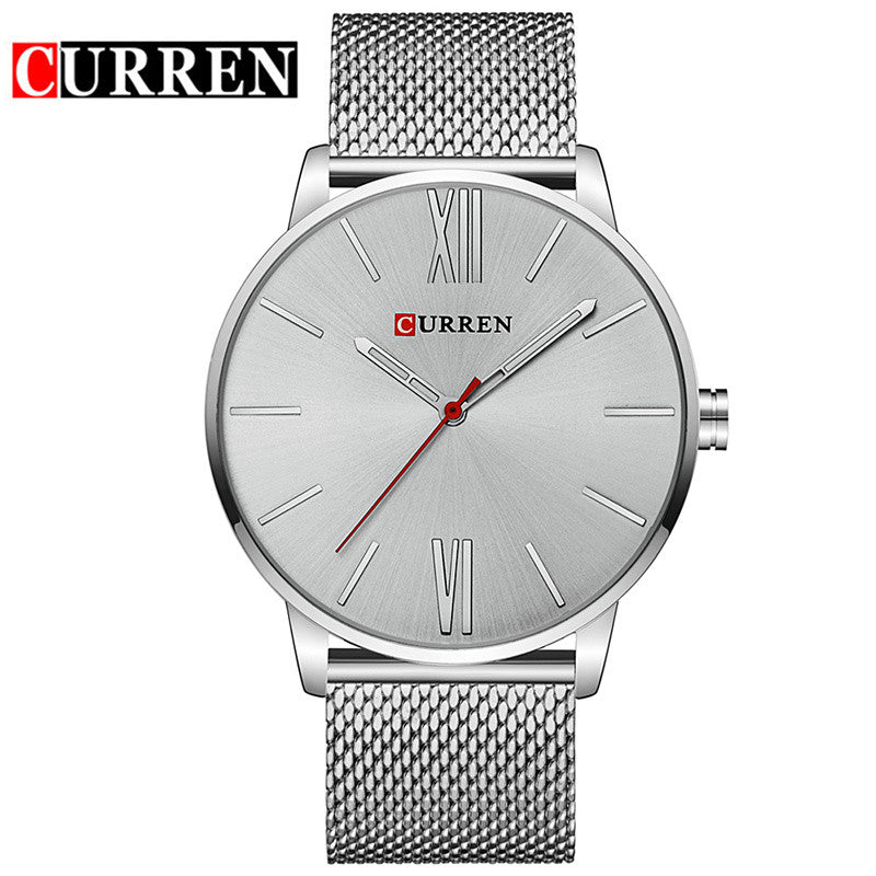 Curren Mens Watches Top Brand Luxury Gold Quartz Men Watch Waterproof Mesh Strap Casual Sport Male Clock Watch Relogio Masculino