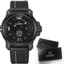NAVIFORCE Mens Watches Top Brand Luxury Sport Quartz-Watch Leather Strap Clock Men Waterproof Wristwatch relogio masculino 9099
