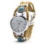 Natural Cork handmade with Green red white stone ladies watch bracelet watch wooden strap watch WA-95