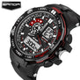 Fashion Sport Super Cool Men's Quartz Digital Watch Men Sports Watches SANDA Luxury Brand LED Military Waterproof Wristwatches