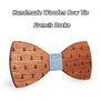 MAHOOSIVE Classic Captain Wood Bow Ties Wooden Butterfly Bowknots Gravatas Cravat