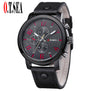 Luxury O.T.SEA Brand Leather Watches Men Military Sports Quartz Analog Wristwatches Relogio Masculino For Dropshipping 8192