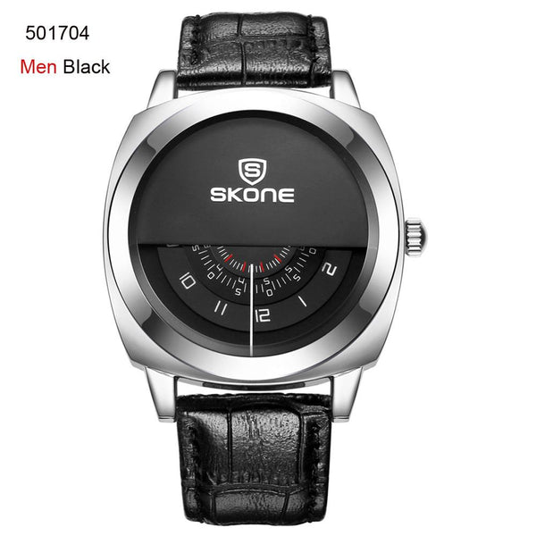2016 Hot!Casual SKONE Genuine Men & Women Brand Wristwatches Special design Military Leather Sports Watch Relogio Masculino