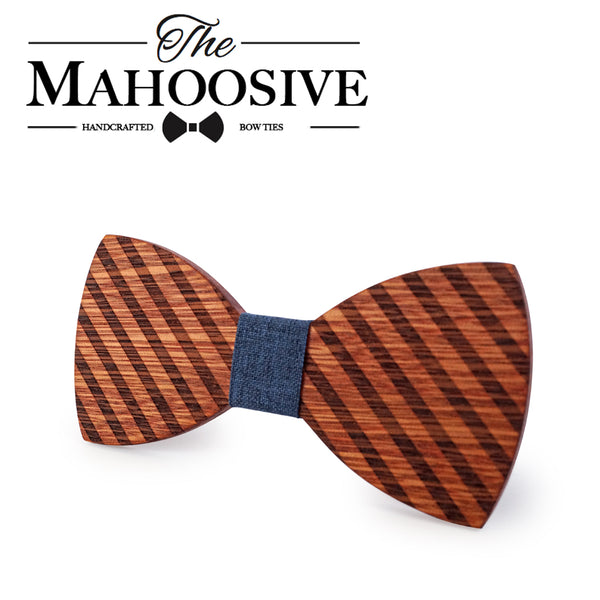 Mahoosive Etching Wood Bow Ties for Mens Wedding Suits Wooden Bow Tie Butterfly Shape Bowknots Gravatas Slim Cravat