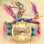 Vintage Women Ethnic Handmade Braided Quartz Watch Knitted Dreamcatcher Wristwatch Gifts @17 TT@88