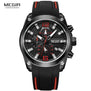 MEGIR Chronograph Quartz Men Watch Clock Relogio Masculino Luxury Brand Silicone Army Military Sport Watches Mens Saat 2063