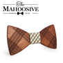 Mahoosive Wood Bow Ties for Mens Wedding Suits Wooden Bow Tie Butterfly Shape Bowknots Gravatas Slim Cravat