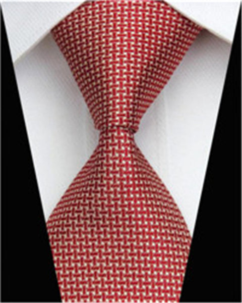 Fashion Mens Accessories Check Pattern Business Silk Tie Geometric Jacquard Woven Necktie for Men 3"/7.5cm