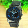 Men's Casual Sports Stainless Steel Silicone Band Quartz Analog Wrist Watch 5ZF6