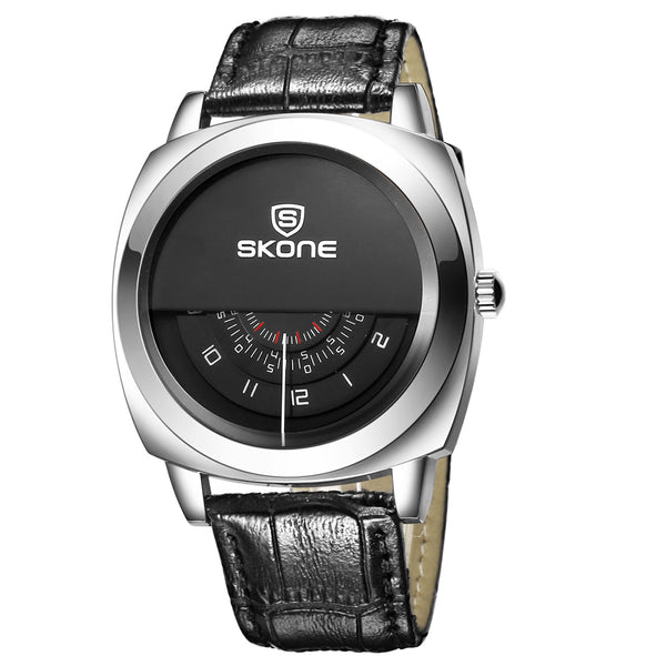 SKONE Genuine Men Women Top Brand Luxury Wristwatch Special design Military Leather Sports Watch Relogio Masculino Feminino 2017