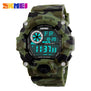 SKMEI Fashion Camo Digital Watch Men Chronograph Sport Army Green Watch Military Camouflage LED Wristwatch 50M Waterproof 1019