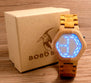 BOBO BIRD V-E03 Casual LED Digital Bamboo Watch Night Vision LED Watch Cool LED Display Clock with Unique LED Date Day