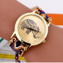 2017 Bayan Saatleri Fashion Bracelet Watch Women Braided Elephant Round Dial Quartz Watch Clock Female wristwatch Relojes Mujer