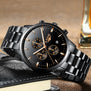 LIGE Watches Men Luxury Brand Chronograph Men Sports black Watches Waterproof Full Steel Quartz Wristwatches Relogio Masculino
