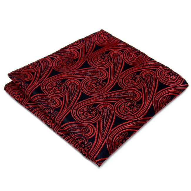 A24 Red Black Paisley Ties for male Silk Hankys Wedding Mens Necktie Fashion Classic Brand New extra long size