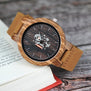 BOBO BIRD Watch Wooden Zebra Pattern Men Watches Quartz Genuine Leather band Wristwatch relogio masculino B-H29