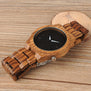 BOBO BIRD M30 Zebra Wooden Quartz Watch With Wood Band Lightweight Vintage Wooden Men Analog Luminous Pointers Watch