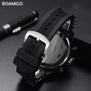 men watches BOAMIGO brand 3 time zone military sports watches male LED digital quartz wristwatches gift box relogio masculino