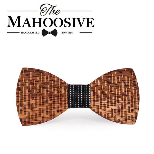 MAHOOSIVE Wood Bow Tie Wedding Decoration High Quality Handmade Wooden Bow Ties with Case Free Ultra-light Fashion