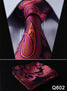 Pocket Square Classic Party Wedding Floral 3.4" Silk Wedding Mens Extra Long Tie XL Necktie Handkerchief Set #Q6