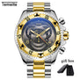 Relogio TEMEITE 2018 New Quartz Watches Mens Fashion Creative Heavy Waterproof Wristwatch Luxury Gold Blue Full Steel Masculino