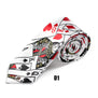 New 2inch wide 7 Fashion "Playing Cards / Poker White"Pattern Party ties Polyester Woven Classic Men`s Neck Ties-Free Shipping