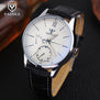 Brand New Luxury Fashion Faux Leather Mens Quartz Analog Watch Casual Male Business Watches Top Quality Black Brown