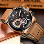 LIGE Mens Watches Top Brand Luxury Quartz Gold Watch Men Casual Leather Military Waterproof Sport Wrist Watch Relogio Masculino