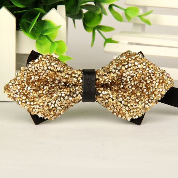 Hand made mens bowtie Silver crystal and gem bow tie 2016 new arrival gentlemen fashion casual gravata borboleta masculina lot