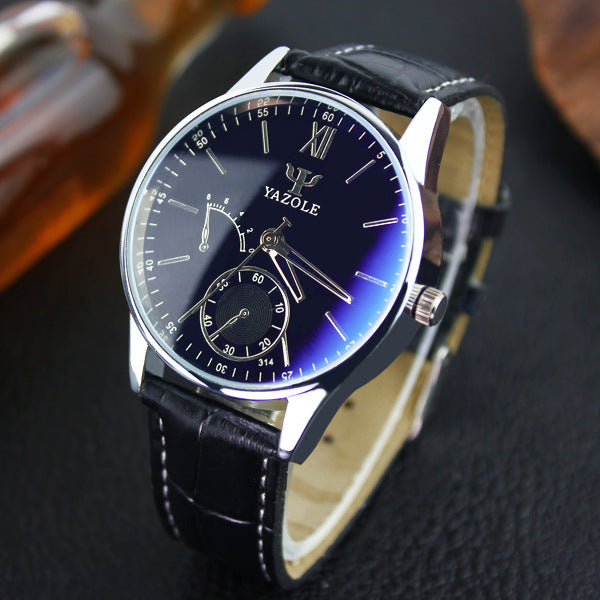 YAZOLE Watches Men Luxury Brand Waterproof Analog Stainless Steel Leather Casual Business Quartz Watches Relogio Masculino